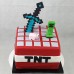 Minecraft Cube and Sword Cake (D)